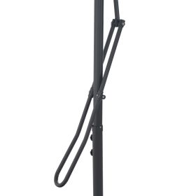 vidaXL Garden Parasol with Steel Pole 98.4"x98.4" Anthracite