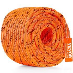 VEVOR Double Braided Polyester Rope, 3/8 in x 120 ft, 48 Strands, 4000 LBS Breaking Strength Outdoor Climbing Rope