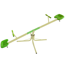 Upgraded Seesaw, Swivel 360 Degree Toddler Sitting And Rotating Seesaw, Outdoor Play Equipment For Kids In Backyard Playground (Option: Yellow and green)