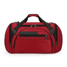 Foldable Travel Duffel Bag Spacious Weekender Bag for Travel and Camping (Color: Red)